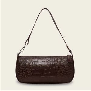 Baguette bag Croc embossed